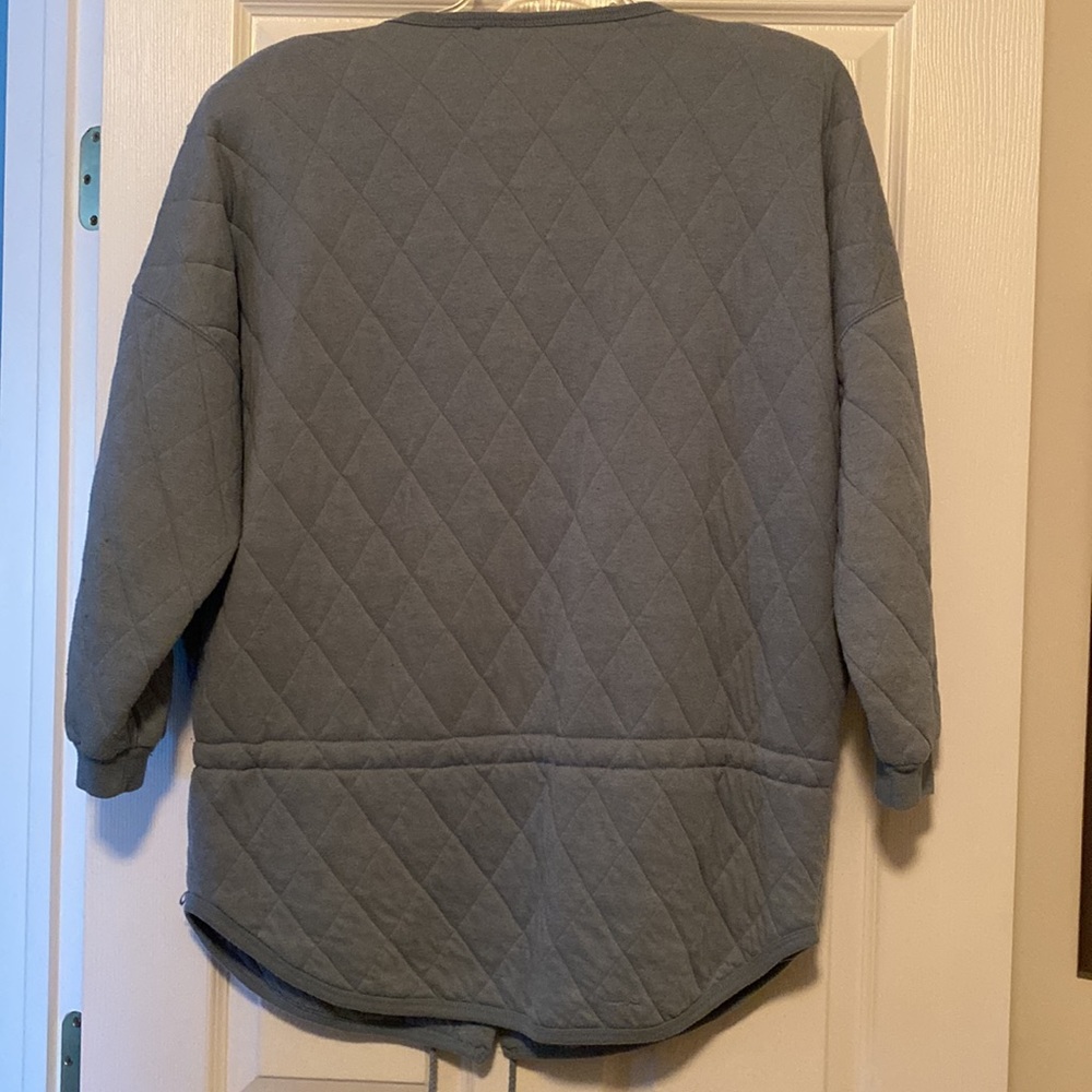 Express Button Down Sweater with Drawstring Waist - Picture 4 of 5